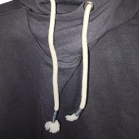 Crossover Hoodie by Lilly & Lottie, Gray, Extra Small with Thumbholes - Like New - Picture 6 of 9